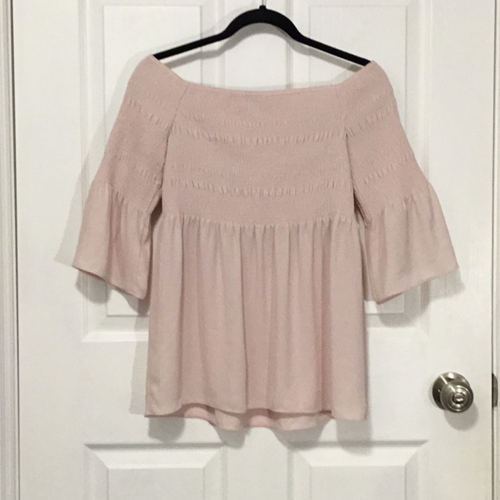 Aritzia Babaton Grantland Pink Off Shoulder Blouse Small NWOT - Picture 10 of 13